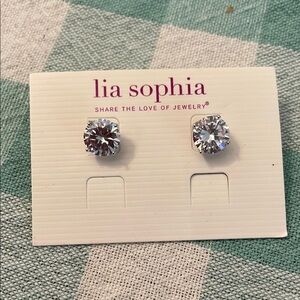 Lia Sophia Silver Stud Earrings